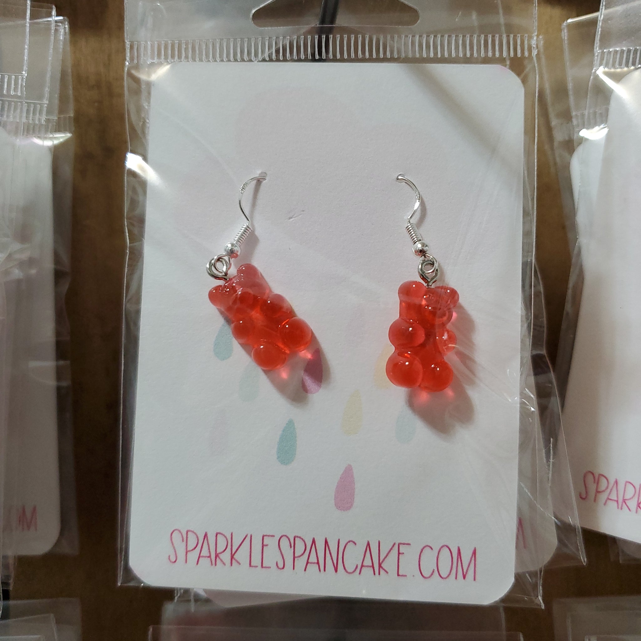 Gummy Bear Resin Dangle Earrings