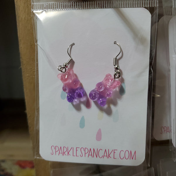 Gummy Bear Resin Dangle Earrings