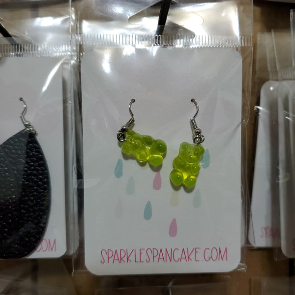 Gummy Bear Resin Dangle Earrings